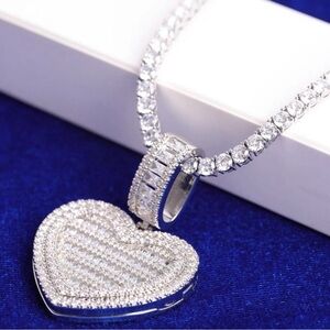 Silver Heart 18 Inch necklace